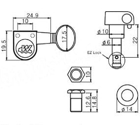Wilkinson Machine Head (Oval Button)