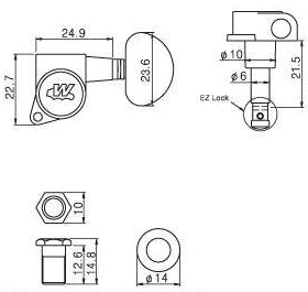 Wilkinson Machine Head (Kidney Button)