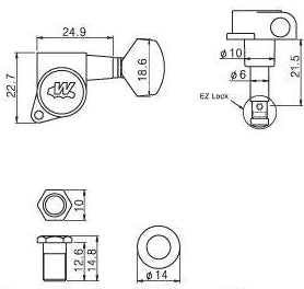 Wilkinson Machine Head (Mini Modern Button)